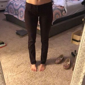 Dark purple skinny chinos